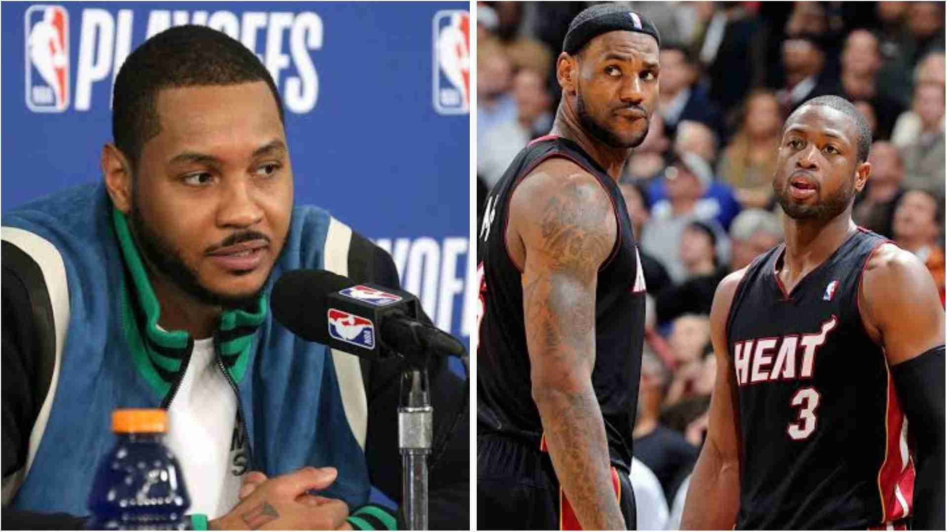 Carmelo Anthony reveals WHY he’s Angry at LeBron James and Dwayne Wade ...